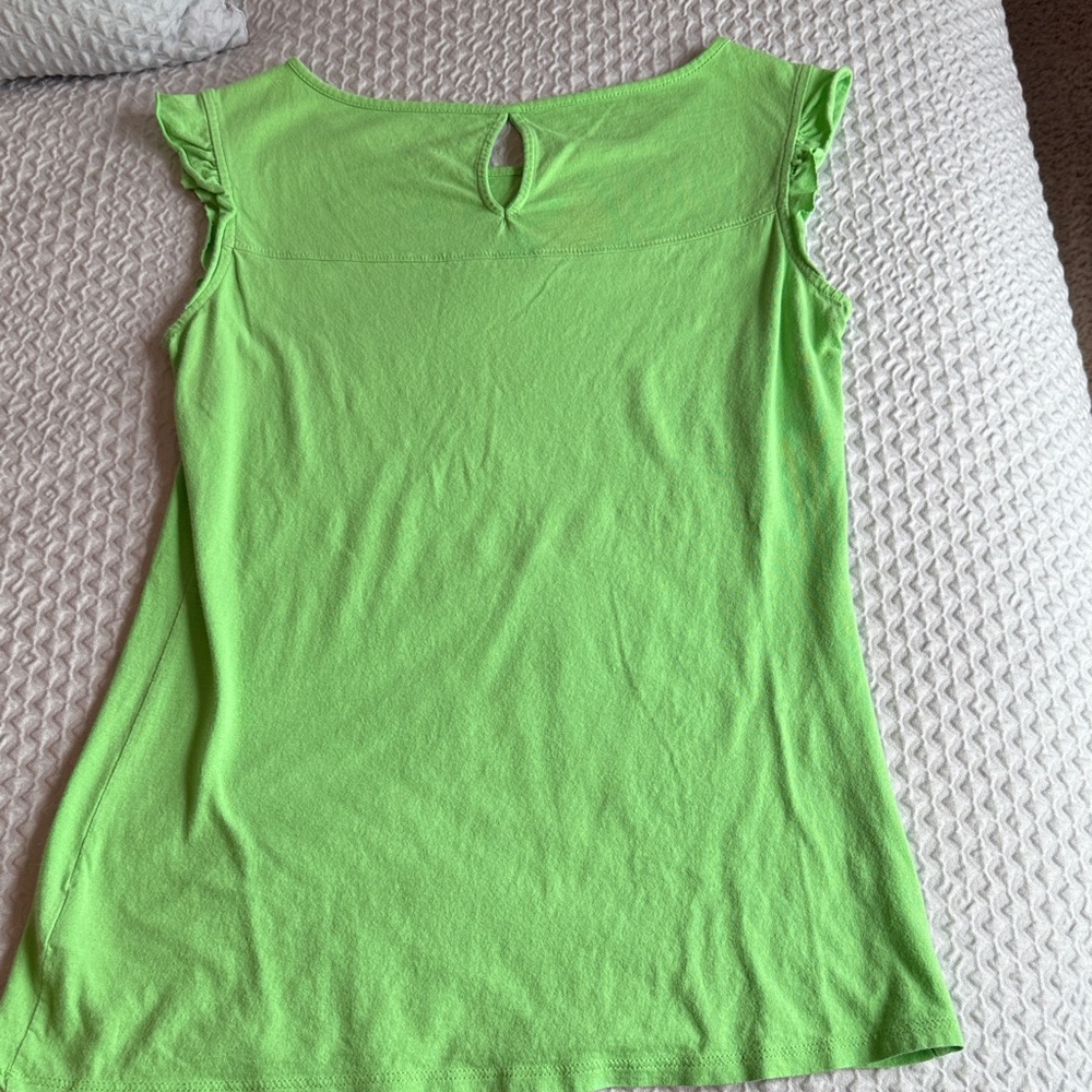 Lilly Pulitzer Lime Green Short Sleeve Top - Picture 3 of 3
